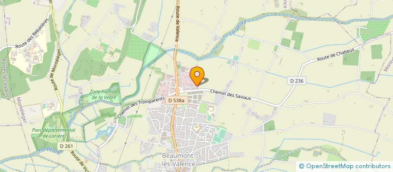 localisation de l'entreprise SECAERO à BEAUMONT-LES-VALENCE