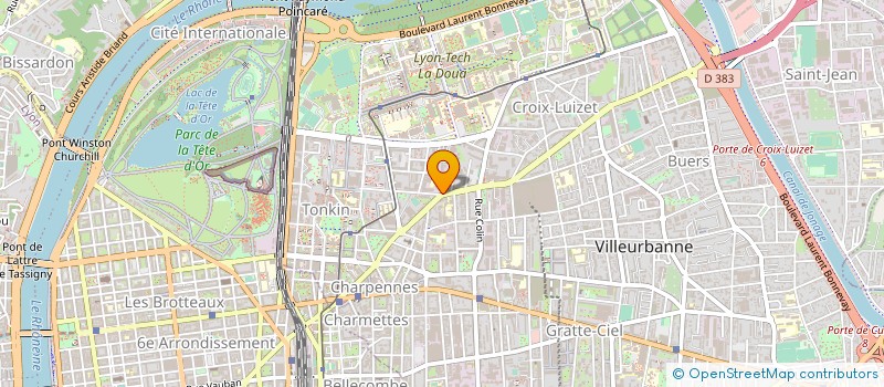 localisation de l'entreprise SECARLY à VILLEURBANNE