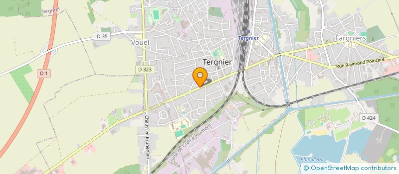 localisation de l'entreprise SECB SOCIETE D EXPERTISE COMPTABLE BILLIG à TERGNIER