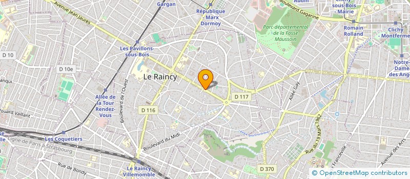 localisation de l'entreprise SECOBA EST à LE RAINCY