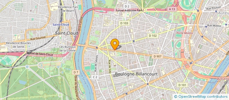 localisation de l'entreprise SECOLOC MOREL à BOULOGNE-BILLANCOURT