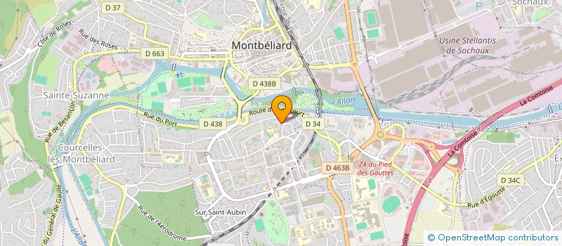 localisation de l'entreprise SECOM à MONTBELIARD