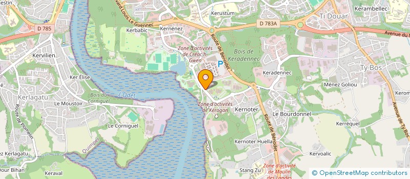 localisation de l'entreprise SECOMER à QUIMPER