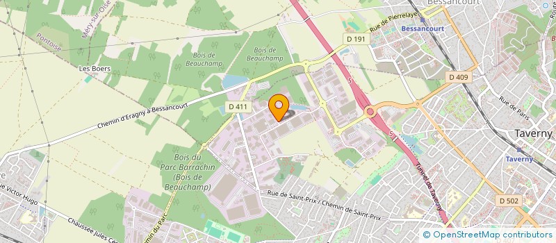 localisation de l'entreprise SECOND OEUVRE BATIMENT à TAVERNY