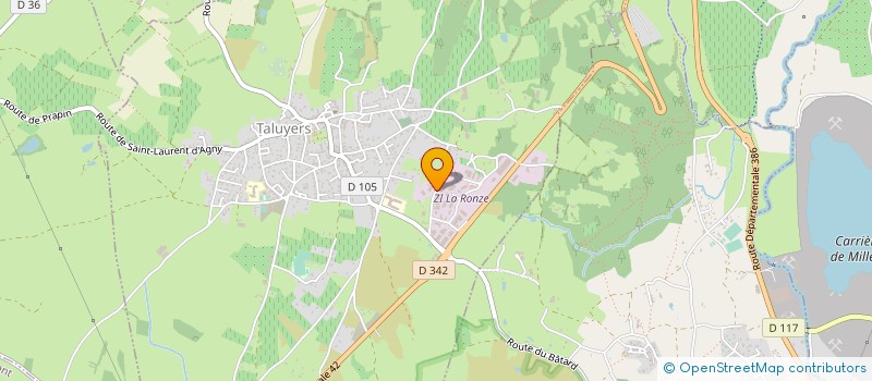 localisation de l'entreprise SECOND OEUVRE DU BATIMENT à TALUYERS