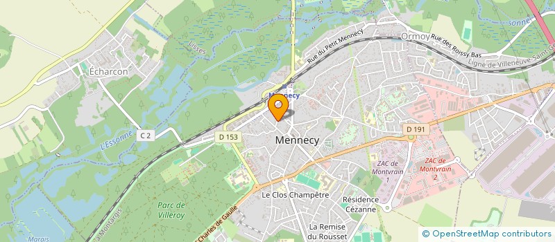 localisation de l'entreprise SECOND SOUFFLE à MENNECY