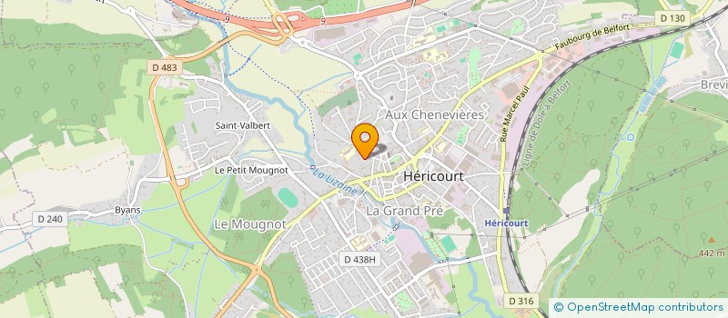 localisation de l'entreprise SECOND SOUFFLE DU NORD FRANCHE COMTE  HERICOURT