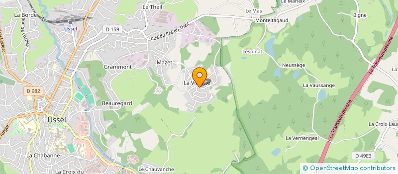 localisation de l'entreprise SECONDE CHANCE à USSEL