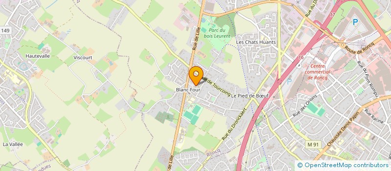 localisation de l'entreprise SECONDE FLEUR  RONCQ