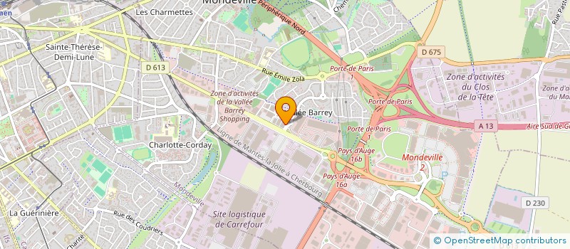 localisation de l'entreprise SECOURS ALIMENTAIRE NORMAND à MONDEVILLE