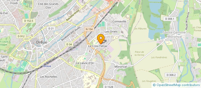 localisation de l'entreprise SECOURS EVANGELIQUE LE GRENIER DU COEUR à DREUX