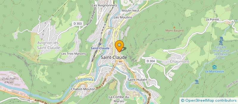 localisation de l'entreprise SECOURS MUTUELS DES SAPEURS POMPIERS  SAINT-CLAUDE