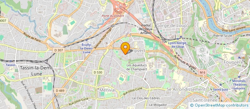 localisation de l'entreprise SECOURS POPULAIRE COMITE DE CHAMPVERT 5 ARRONDISSEMENT  LYON