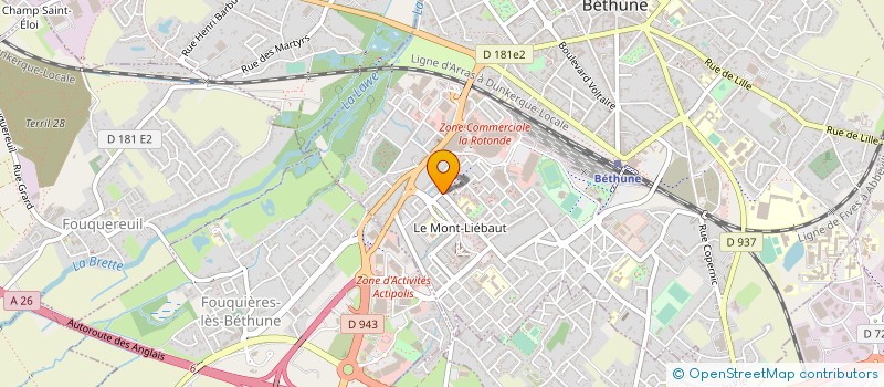 localisation de l'entreprise SECOURS POPULAIRE FRANCAIS à BETHUNE