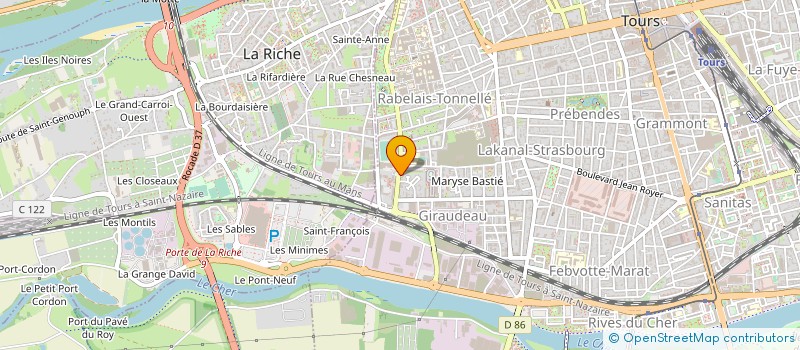 localisation de l'entreprise SECOURS POPULAIRE FRANCAIS  TOURS