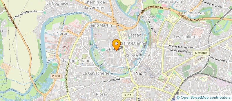localisation de l'entreprise SECOURS POPULAIRE FRANCAIS à NIORT