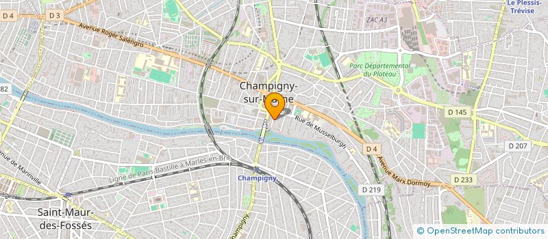 localisation de l'entreprise SECOURS POPULAIRE FRANCAIS à CHAMPIGNY-SUR-MARNE