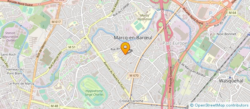 localisation de l'entreprise SECOURS POPULAIRE FRANCAIS à MARCQ-EN-BARŒUL