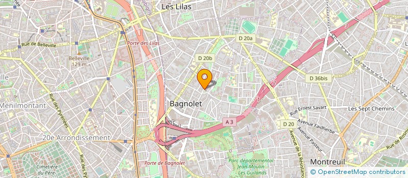 localisation de l'entreprise SECOURS POPULAIRE FRANCAIS - COMITE DE BAGNOLET  BAGNOLET
