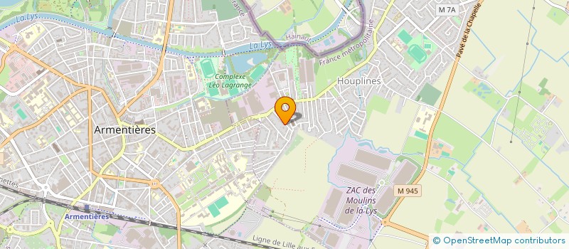 localisation de l'entreprise SECOURS POPULAIRE FRANCAIS - COMITE DE HOUPLINES  HOUPLINES