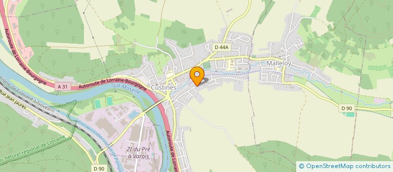 localisation de l'entreprise SECOURS POPULAIRE FRANCAIS - COMITE DE POMPEY ET ENVIRONS  CUSTINES