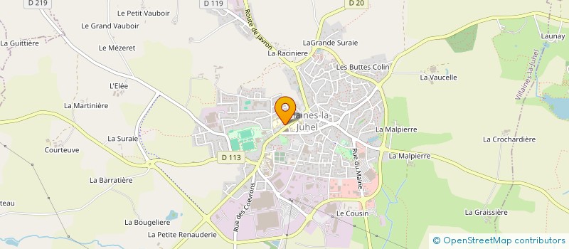 localisation de l'entreprise SECOURS POPULAIRE FRANCAIS COMITE VILLAINES LA JUHEL  VILLAINES-LA-JUHEL