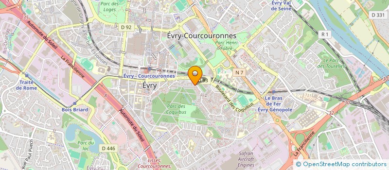 localisation de l'entreprise SECOURS PREVENTION à EVRY-COURCOURONNES