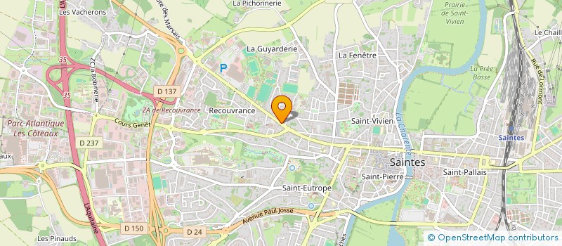 localisation de l'entreprise SECOYA  SAINTES