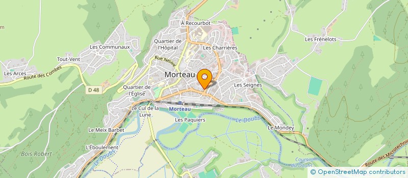 localisation de l'entreprise SECRET DE COIFFEUR  MORTEAU