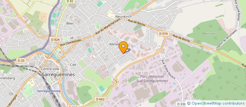 localisation de l'entreprise SECT BASKET AS SARREGUEMINOISE OMNISPORT  SARREGUEMINES