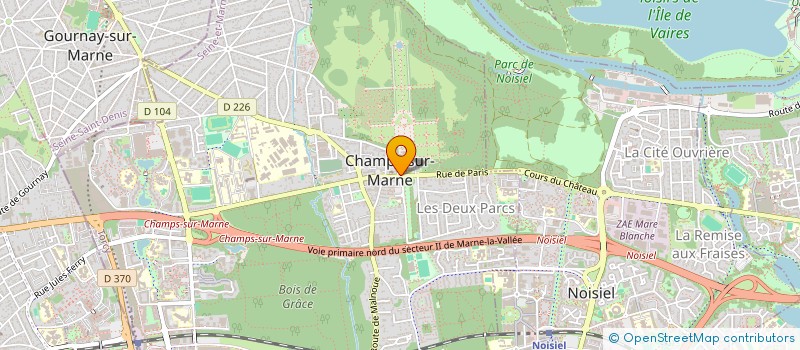 localisation de l'entreprise SECT FRSE INSTI INTERNAT CONSERVATION à CHAMPS-SUR-MARNE