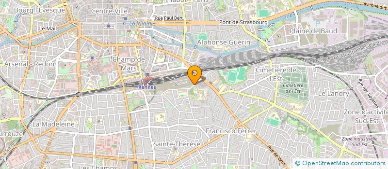 localisation de l'entreprise SECTEUR FEDERAL CGT CHEMINOTS DE BRETAGNE  RENNES