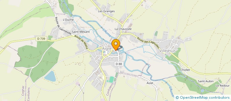 localisation de l'entreprise SECTEUR PAROISSIAL D'AIGRE à AIGRE