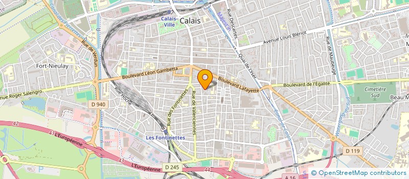 localisation de l'entreprise SECTION ACTION SOCIALE E G F à CALAIS