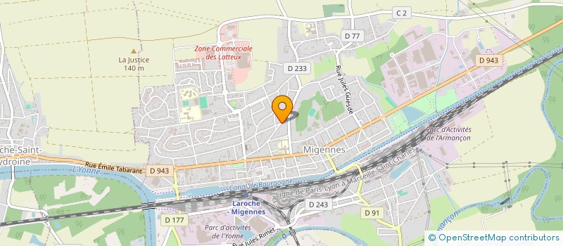 localisation de l'entreprise SECTION CANTONALE DES A C P G à MIGENNES