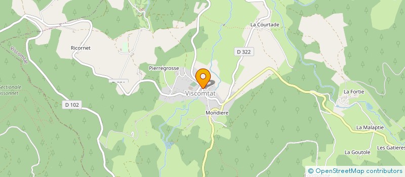 localisation de l'entreprise SECTION DE COMMUNE DE GRAND BOST  VISCOMTAT