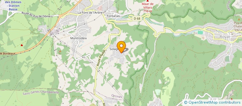 localisation de l'entreprise SECTION DE COMMUNE DE GRESSIGNY PONT...  ORCINES