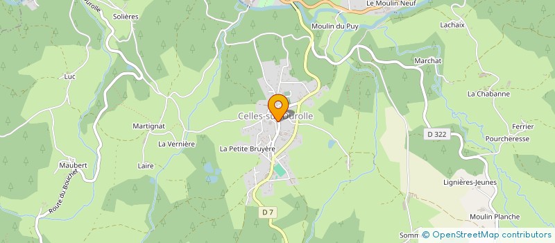 localisation de l'entreprise SECTION DE COMMUNE DE MARNAT  CELLES-SUR-DUROLLE