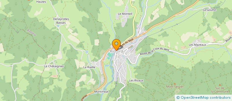 localisation de l'entreprise SECTION DE COMMUNE DE RIOTORD  RIOTORD