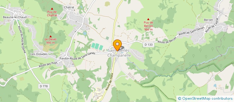 localisation de l'entreprise SECTION DE COMMUNE DE THEDES  SAINT-GENES-CHAMPANELLE