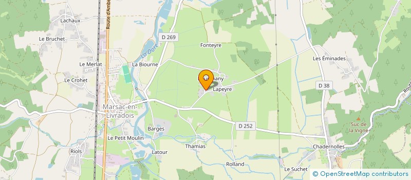 localisation de l'entreprise SECTION DE COMMUNE FAILLARGUES  MARSAC-EN-LIVRADOIS