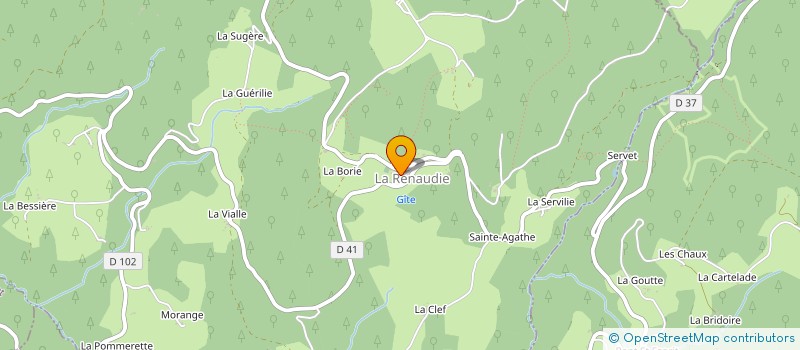 localisation de l'entreprise SECTION DE COMMUNE LA BORIE ET AUTRES  LA RENAUDIE