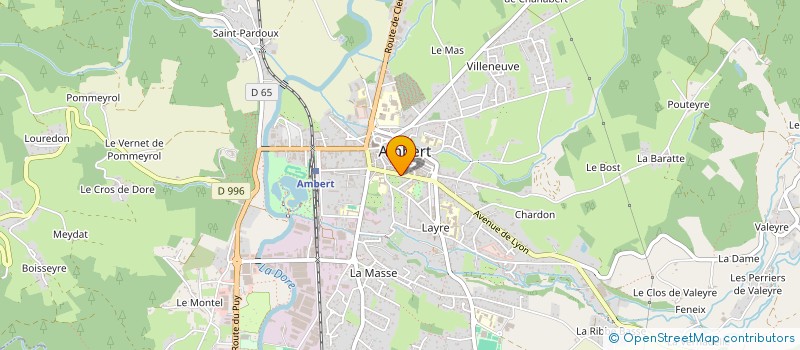 localisation de l'entreprise SECTION DE COMMUNE LA COLLANGE  AMBERT