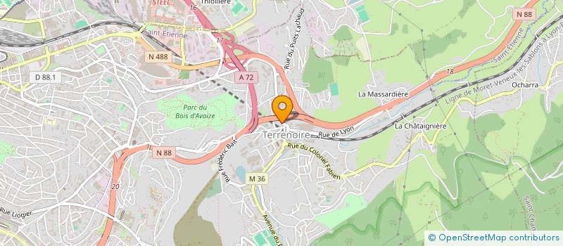 localisation de l'entreprise SECTION DE TERRENOIRE SAINT-JEAN-BONNEFONDS DU COMITE DE LA LOIRE DE LA F.N.A.C.A.  SAINT-ETIENNE