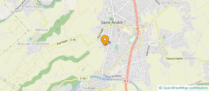 localisation de l'entreprise SECTION DES ANCIENS COMBATTANTS ET VICTIMES DE GUERRE DE SAINT-ANDRE - BRAS PANON - SALAZIE à SAINT-ANDRE
