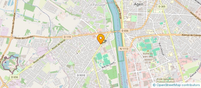 localisation de l'entreprise SECTION DES JEUNES SAPEURS POMPIERS DE L'AGENAIS  LE PASSAGE