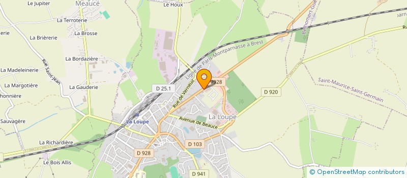 localisation de l'entreprise SECTION DES JEUNES SAPEURS POMPIERS DE LA LOUPE à LA LOUPE