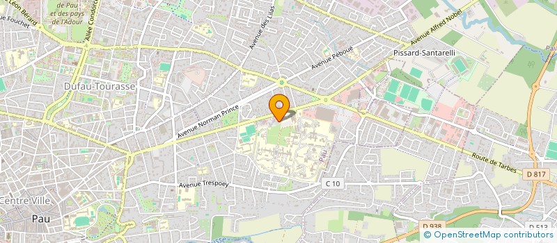 localisation de l'entreprise SECTION DES JEUNES SAPEURS POMPIERS DE PAU à PAU