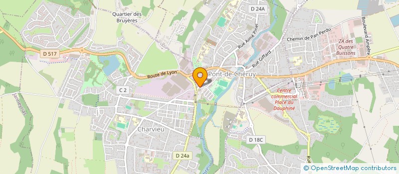 localisation de l'entreprise SECTION DES JEUNES SAPEURS-POMPIERS DE PONT-DE-CHERUY  PONT-DE-CHERUY