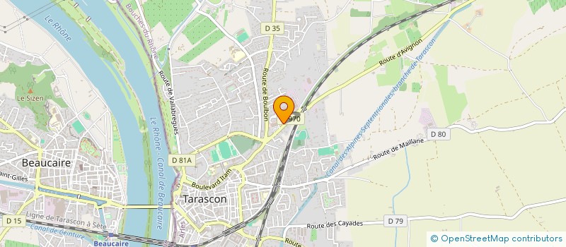 localisation de l'entreprise SECTION DES JEUNES SAPEURS POMPIERS DE TARASCON  TARASCON